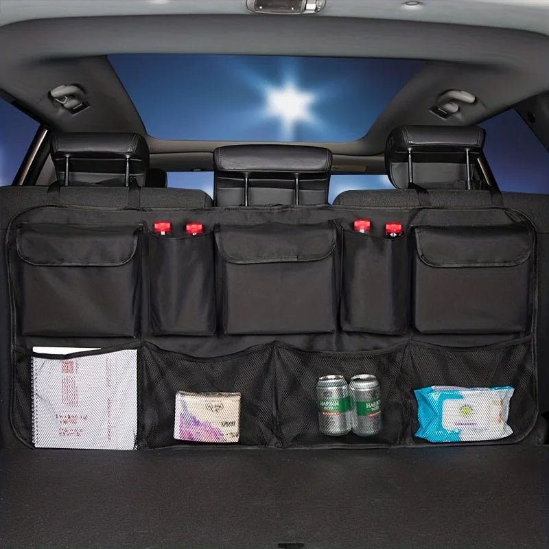 Car Trunk Car Organisers Backseat Hanging Car Organisers with 8 Large Storage Bag Trunk Organizer for SUV Truck Space Saving Exp