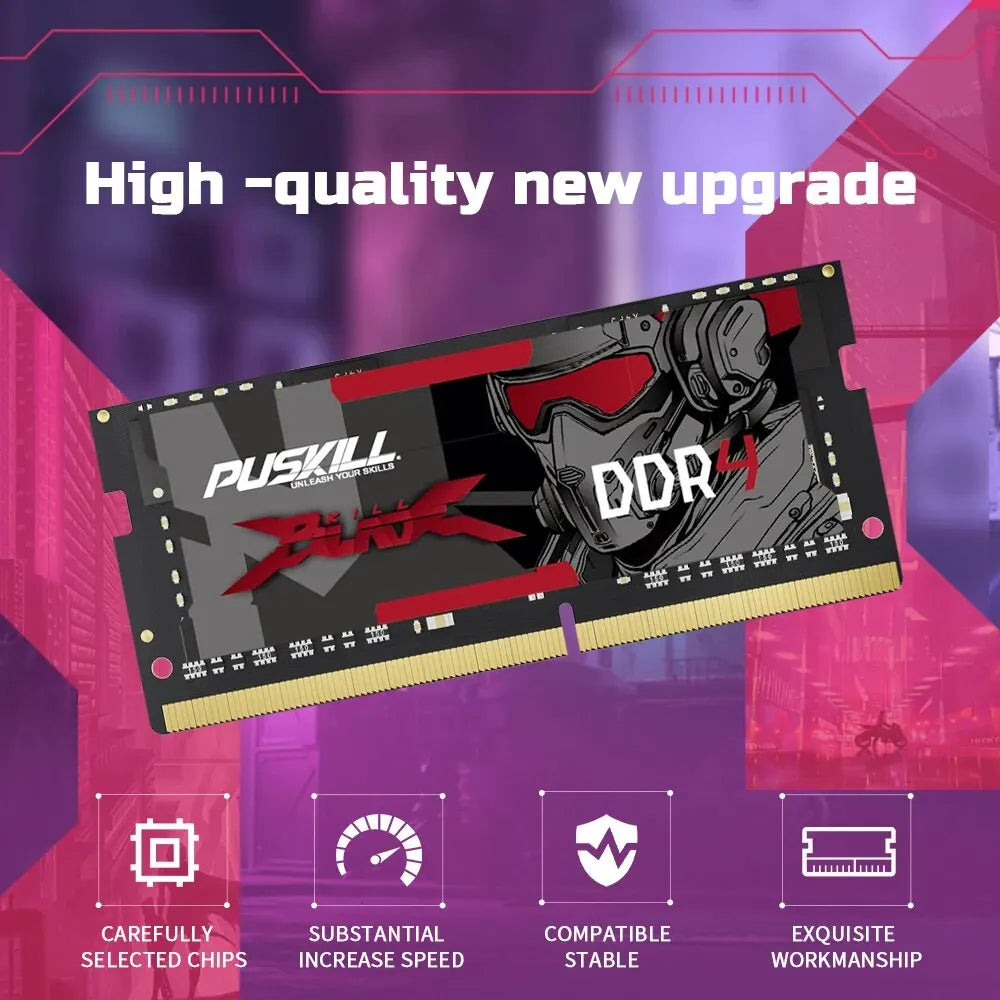 PUSKILL Killblade Memoria DDR4 Notebook 32gb 16gb 8gb 1.2V 3200mhz 260-PIN SODIMM RAM Laptop Memory
