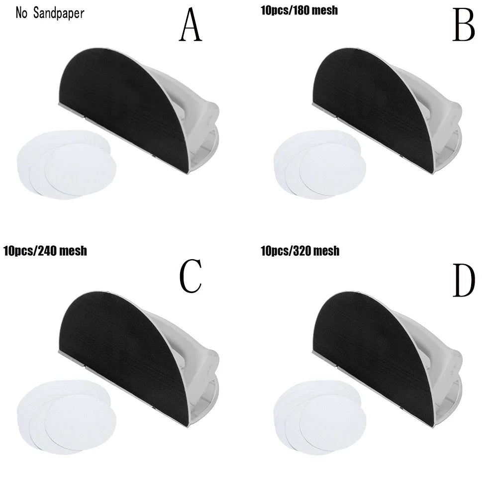 Semi-Round Angle Sander with Replaceable Sandpaper - Multi-Purpose Sanding Tool for drywall surfaces,Ergonomic Non-Slip Handle