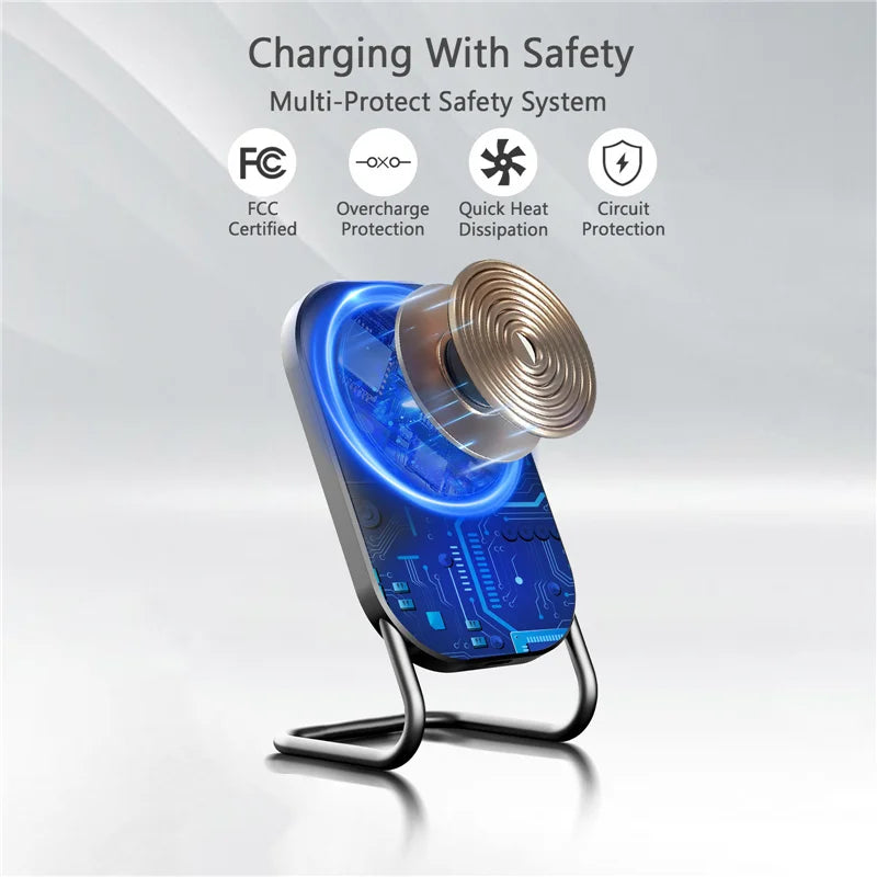 Magnetic Wireless Charger Stand Fast Charging Pad for iPhone 15 14 13 12 Pro Airpods Magnet Phone Chargers Holder Dock Station