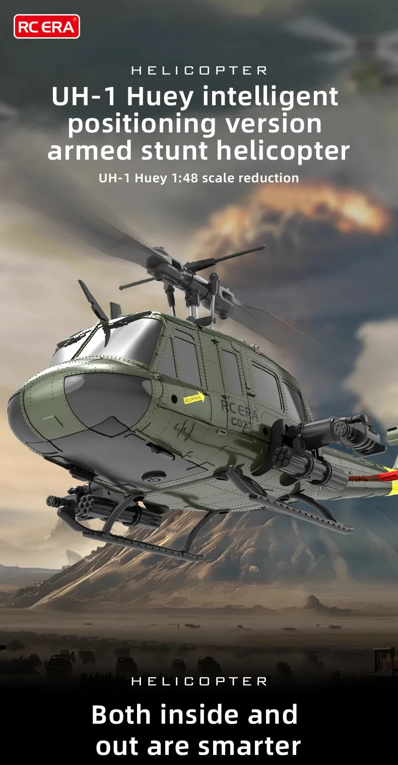 2.4G Hot UH-1 Huey 2.4G remote control helicopter six-channel six-axis gyroscope one-button inverted aerobatic helicopter model