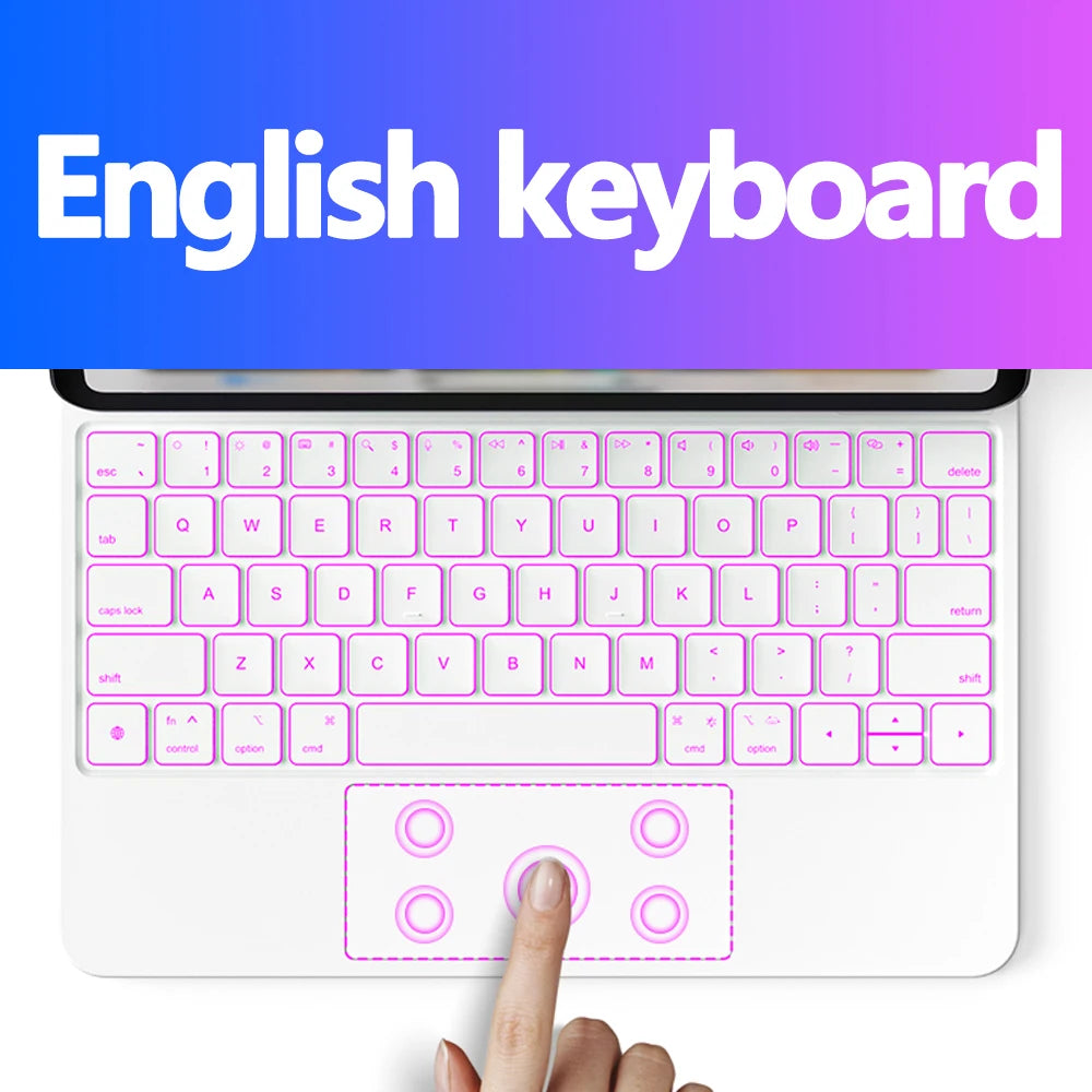 Magic Keyboard for iPad Air 6 2024 Case for iPad Pro 13 Inch Pro 11 2024 for iPad Pro 12.9 Air 5 Air 4 10.9 with LCD Display