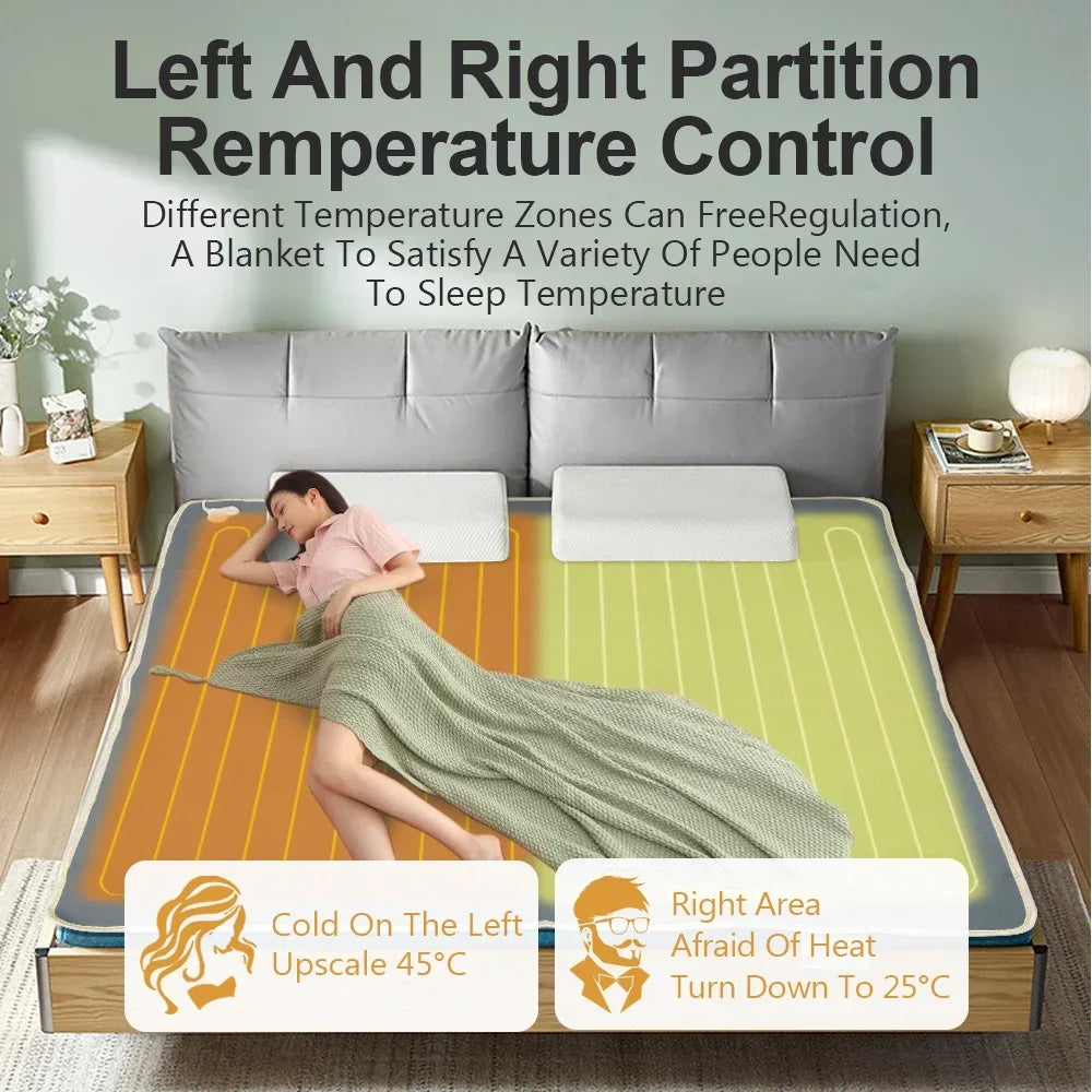 220V Electric Heating Blanket 70x150cm/120x150cm/150x180cm Thicker Heater Heated Blanket Winter Warm Thermostat Heated Pads