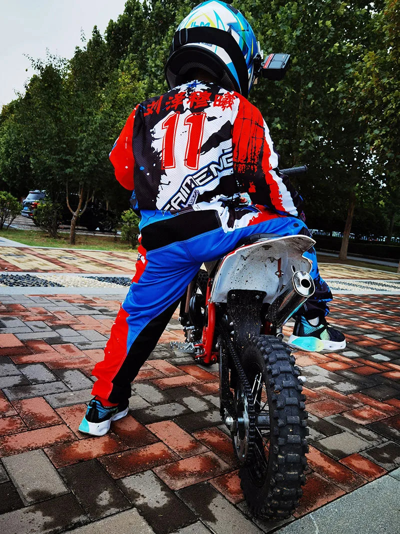 SIZE 20 22 24 26 28 saimeng children's enduro motocross gear set mx jersey pants motorcycle kits mtb Off Road youth racing suit