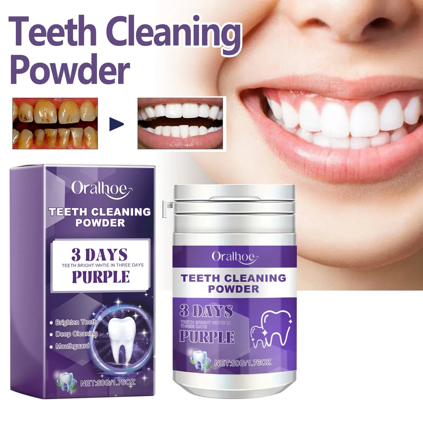 Teeth Whitening Powder Has A Whitening Effect, Which Is Effective For Deep Stains Tooth Whitening Care Product Healthy Gifts