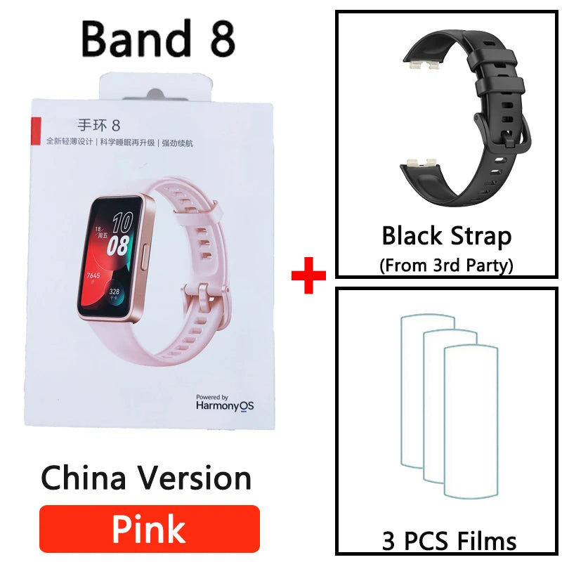 New Original HUAWEI Band 8 Smart Band All-day Blood Oxygen 1.47'' AMOLED Screen Heart Rate Smartband 2 Weeks Battery Life