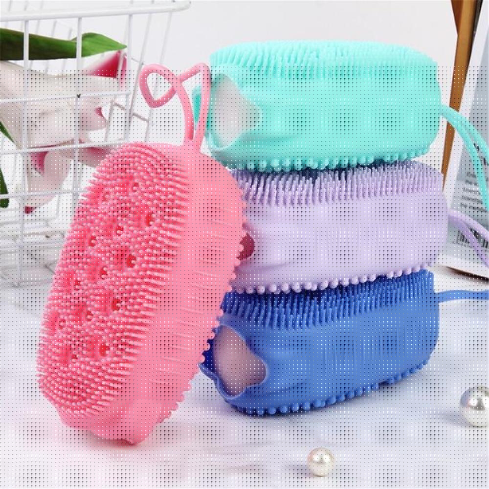 Silicone Body Scrubber Bath Exfoliating Scrub Sponge Shower Brush Exfoliator Skin Care Cleaner Dead  Remover Bathing Tools