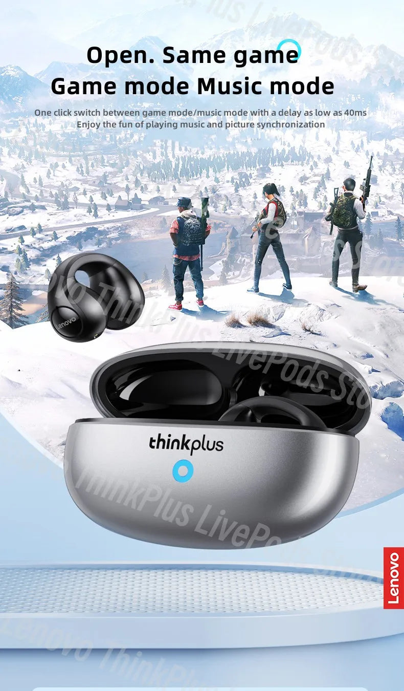 New Lenovo XT83II TWS Wireless Headphones Bluetooth Earphones Earclip Design Touch Control HD Earbuds Sports Headset Original