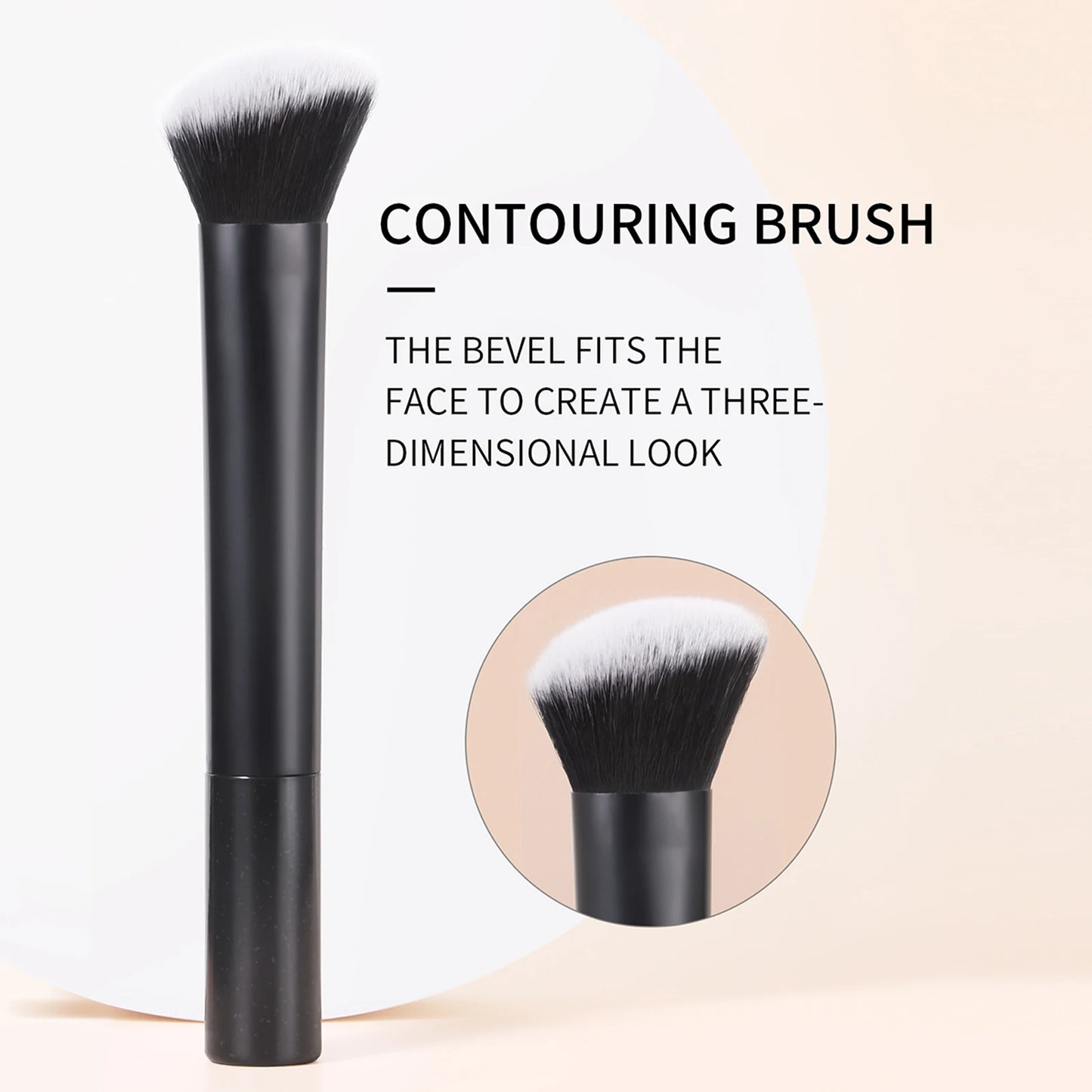 Single facial brightening, contouring and contouring brush beauty tool