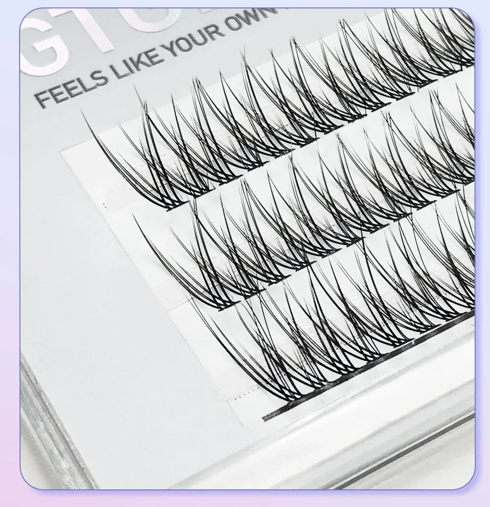 Fish Tail Cluster Eyelash A/M Shape Spikes Lashes Individual Dovetail Makeup Extension Wispy Premade Fans Natural Fluffy 3Rows