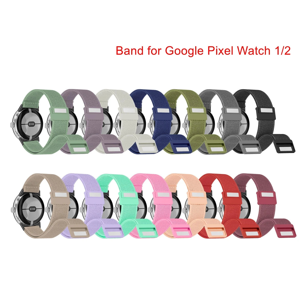For Google Pixel Watch Band Nylon Elastic Wristband Bracelets for Google Pixel Watch 2 /Pixel Watch 1 Watch Accessiors