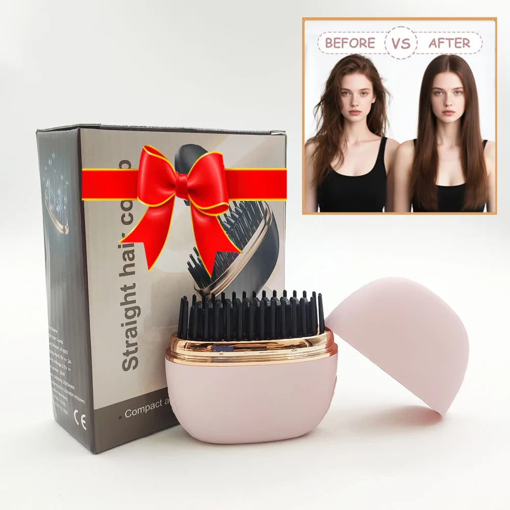 New Wireless Straightening Comb Portable USB Charging Hair Straightener Brush Heating Plates Comb for Smooth Styling Hair Styler