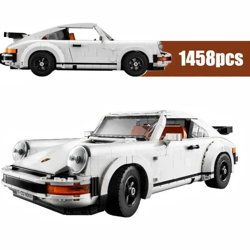 1458 Particle Technical Building Blocks Set 2in1 Race Classic Model  Retro Roadster Toy Adult Boy Assembled Model Christmas Gift
