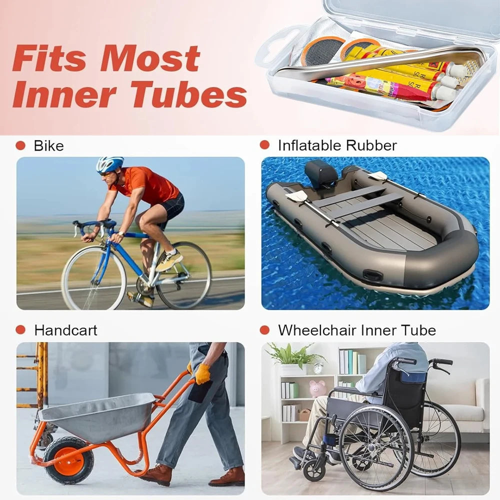 Bike Tire Repair Kit Patches Tire Flim Grinding Film Crowbar Multifunctional Tools Cycling Tire Patch Bicycle Repair Puncture