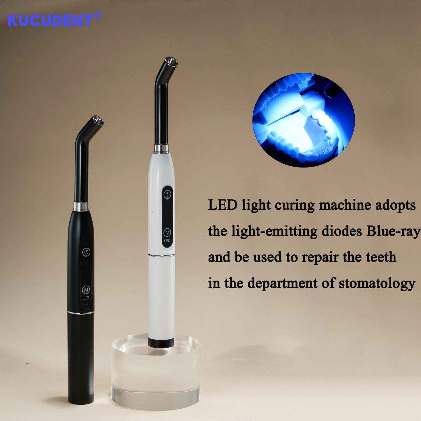 LED Cordless Curing Light Rechargeable Energy Efficient Curing Dental Resin Cure Machine  Lamp for Professional Dental Treatment