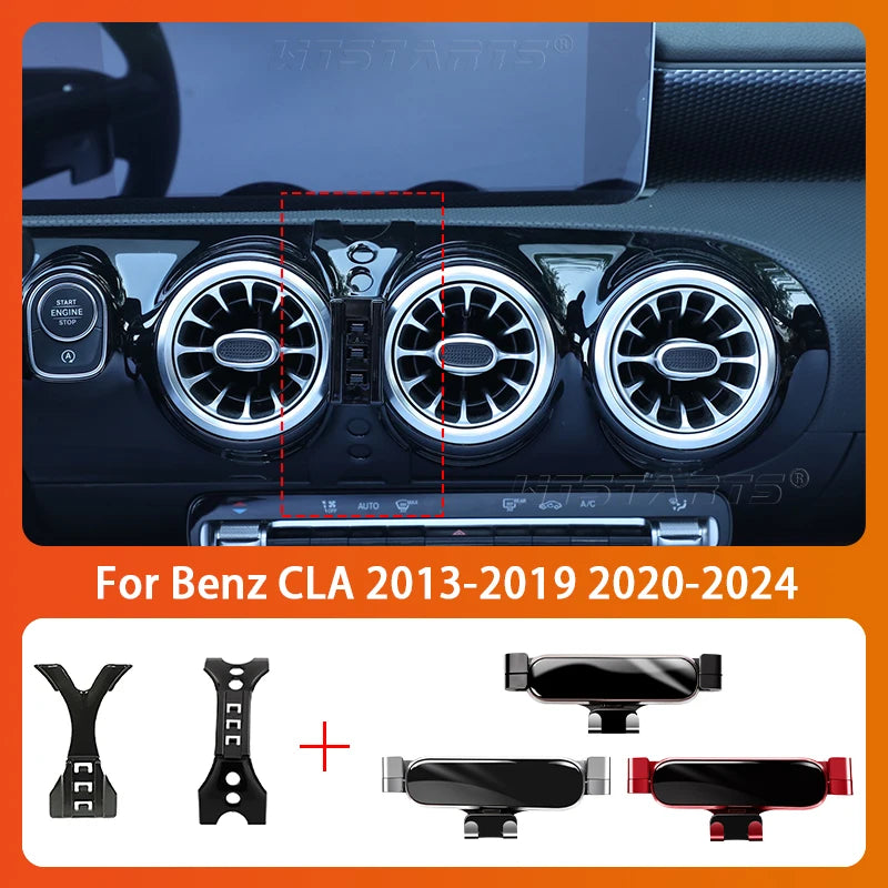 Car Mobile Phone Holder For Mercedes Benz W117 C117 C118 CLA 2013-2024 360 Degree Rotating GPS Special Mount Support Accessories