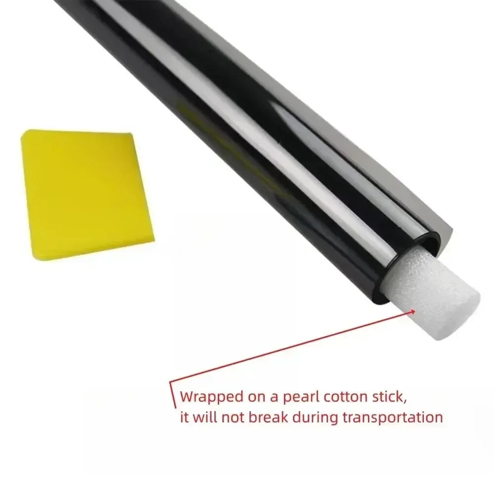 3Mx50CM VLT Black Car Window Foils Tinting Film Home Window Glass Solar UV Protector Sticker Films Pearl Cotton Stick Box PAC
