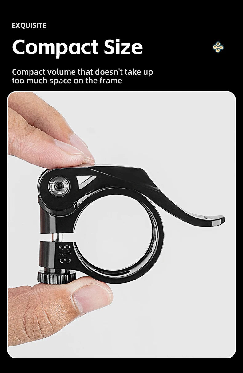 ROCKBROS Bicycle Seat Post Clamp Aluminum Alloy Installation Quick Release Cycling Seat Clamp Convenient Bike Parts Seatpost