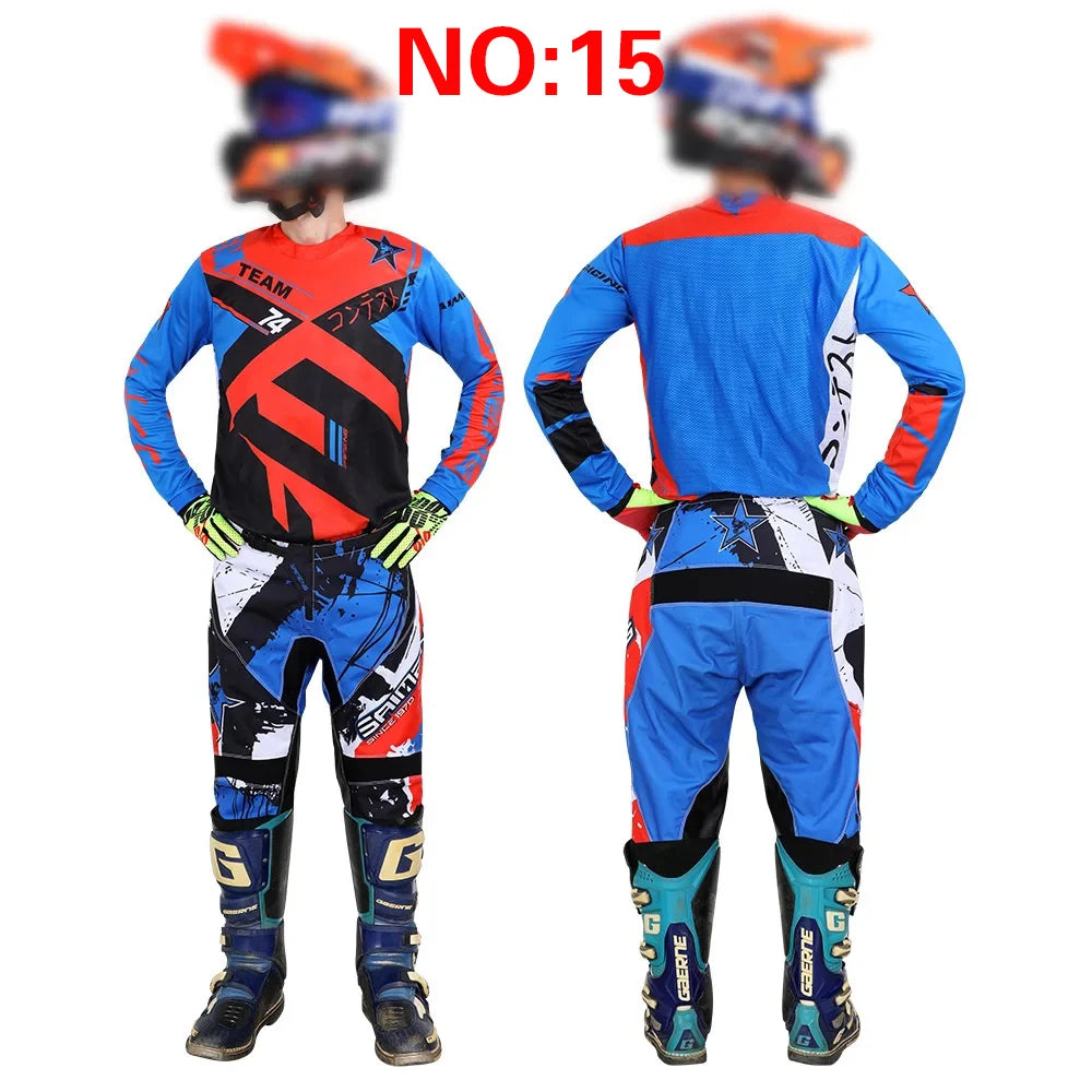 SIZE 20 22 24 26 28 saimeng children's enduro motocross gear set mx jersey pants motorcycle kits mtb Off Road youth racing suit