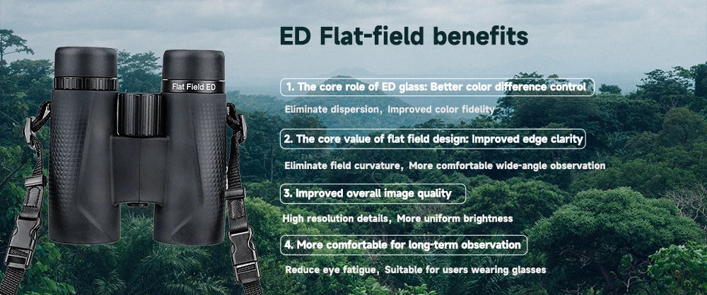 Svbony SA205 Binoculars ED Flat-field 8X42/10X42 Professional IP67 Waterproof BAK4 Twist-up Eyecups for Travelling Bird Watching