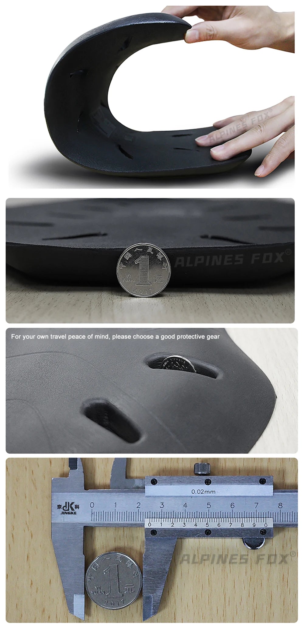 CE Level 2 Certified Motorcycle Jacket Insert Back Protector Thicken High Elasticity Rider Armor Chest Back Spine Protective Pad