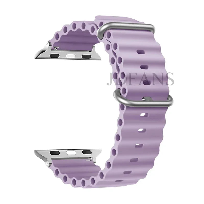 Strap For Apple watch ultra band 49mm 44mm 45mm 41mm 40mm 38mm 44 45 mm 1:1 Original Ocean belt iWatch series 9 8 7 se bands