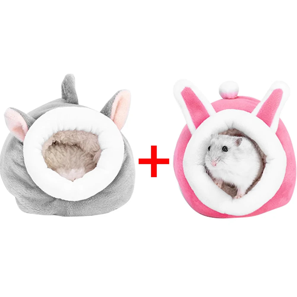 Hamster House Guinea Pig Hamster Cotton House Pet Bed House Small Animal Nest Winter Warm For Rodent/Guinea Pig/Rat/Hedgehog