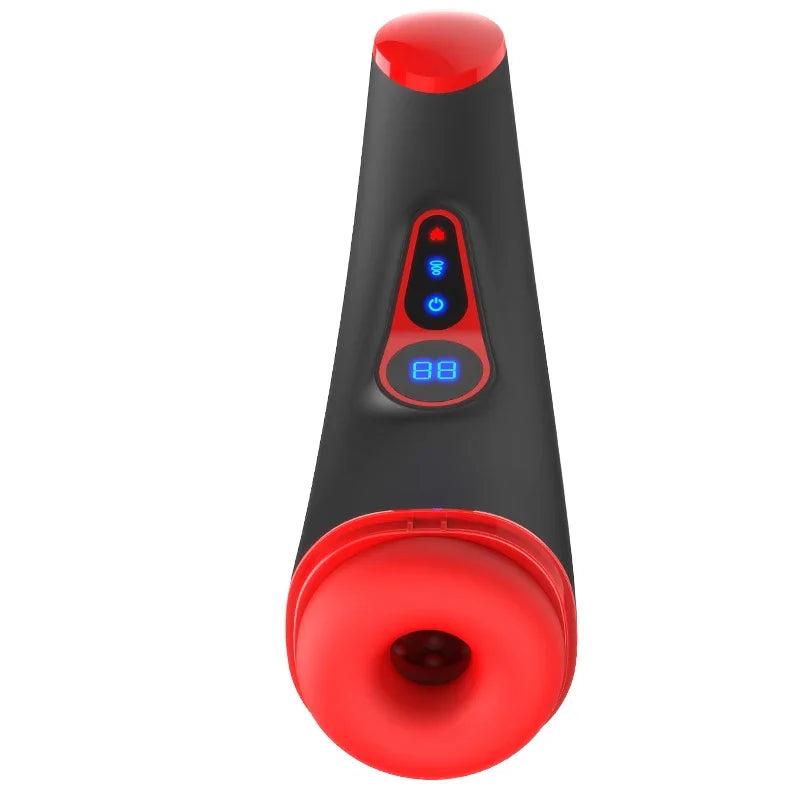 Automatic Sucking Male Masturbator Sex Toys for Men Heating Vibrating LCD Display Penis Pump Blowjob Male Adult Masturbators