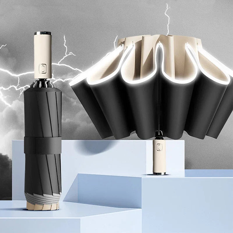 2025 NEW Fully automatic reverse umbrella large men's umbrella folding umbrella women's high-end sun protection umbrella