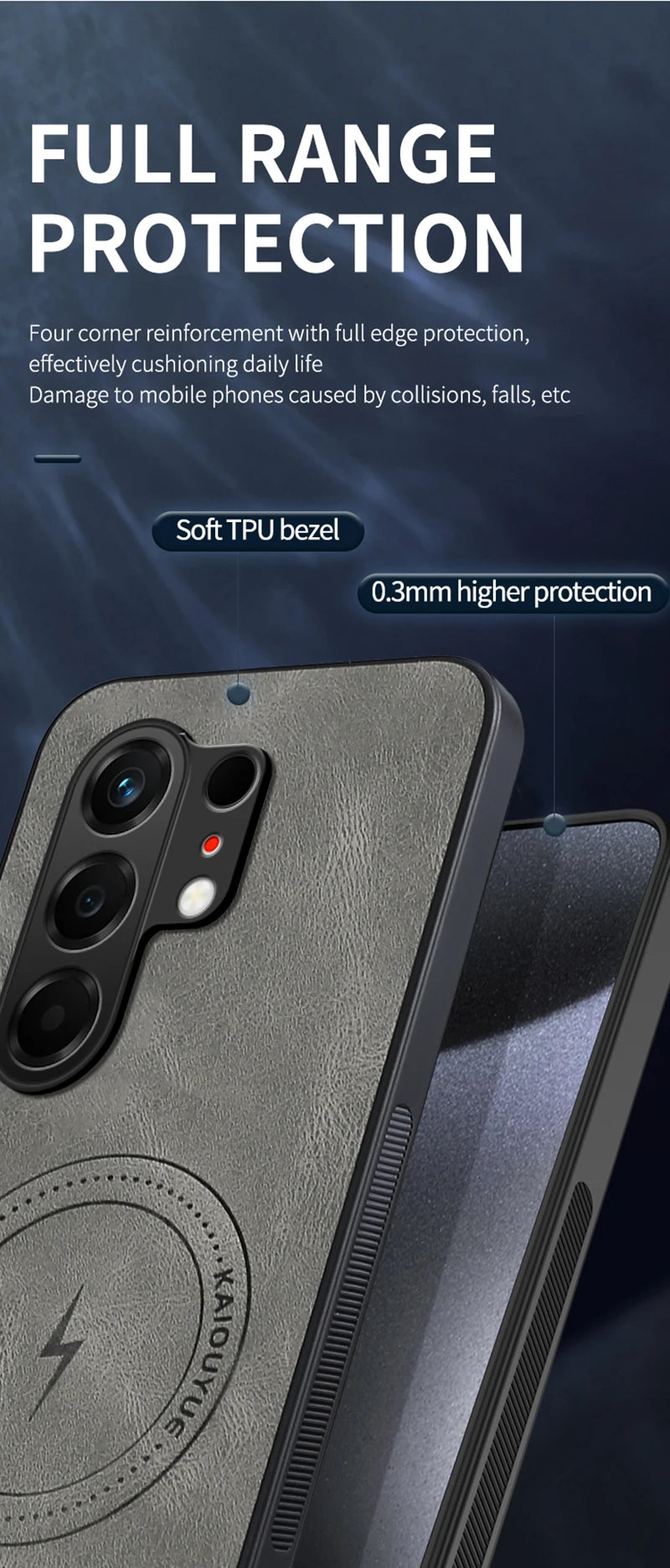 For Tecno Camon 50 4G Vintage Business Phone Case Cover Sheepskin Leather Magnetic Case Wireless Case for Tecno Camon 50 Pro 4G