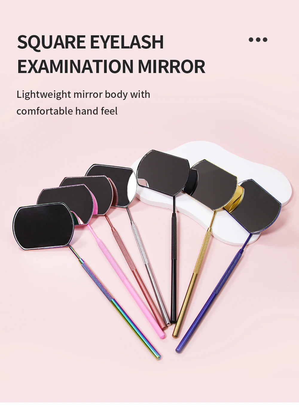 Multifunction Eyelash Mirror Magnifying Beauty Long Handle Mirror For Checking False Eyelashes Extension Grafting Makeup Tools