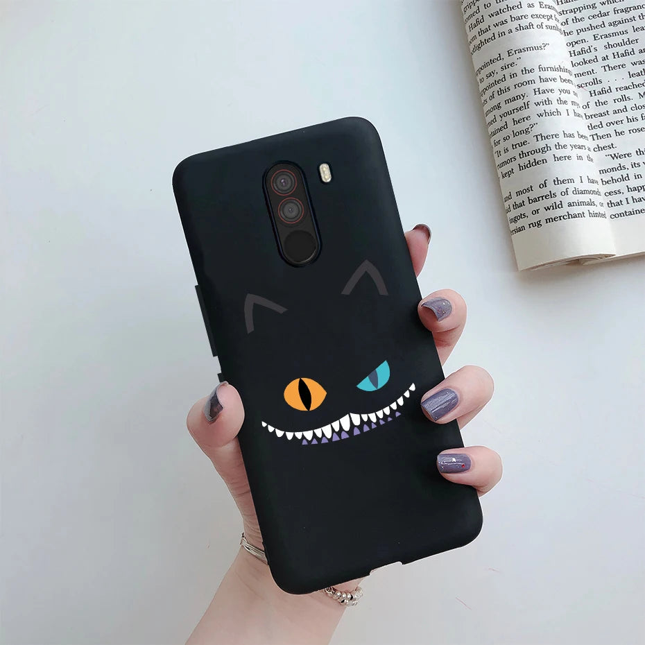 For xiaomi Pocophone F1 Case Poco F1 Cute Cat Cartoon Cover Silicone Soft TPU Phone Case For xiaomi Pocophone F1 Global F 1 Case