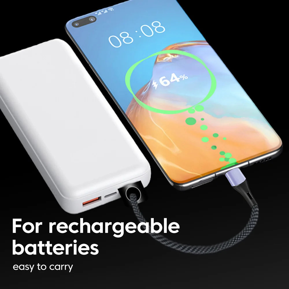 0.15/0.3M Short Cable 66W USB A/ USB C to Type C Fast Charging Cable Elbow Portable Power Bank Data USB C Cord For iPhone 15 16