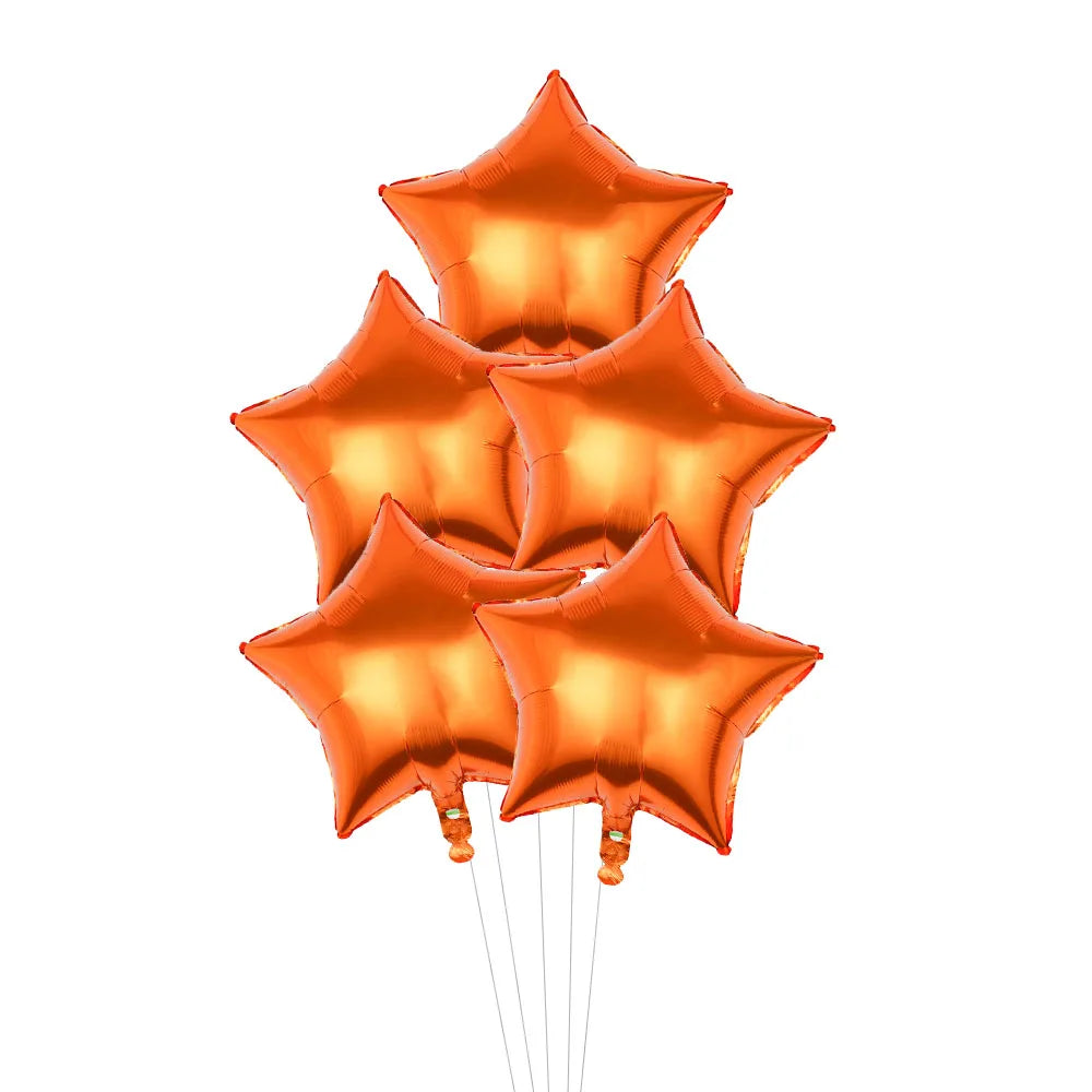 5Pcs 18inch Gold Silver Foil Star Balloon Wedding Balloons Decoration Baby Shower Children's Kids Birthday Party Balloons Globos