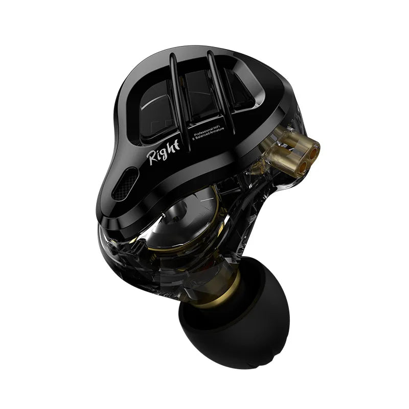 KZ ZAR Hybrid Driver In-ear Monitor 1DD+7BA Earphone HiFi 2Pin Wired Headphone Music DJ Headset Sport Game Earbud ZAX ZAS ZSX