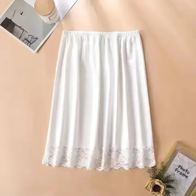 Summer 3 Lengths Womens Lace Underskirt Petticoat Under Dress Long Skirt Safety Skirt Lining Oversize Under Dress Slip