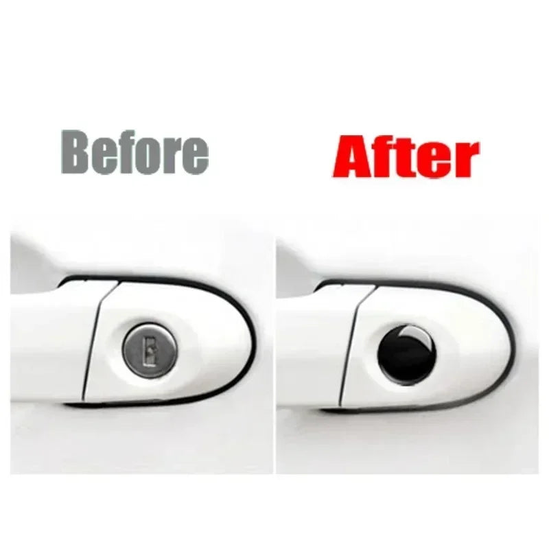 4pcs Car keyhole stickers modified sticker keyhole stickers Multifunctional Car Door Entry Guard Shield, Exterior Car Stickers