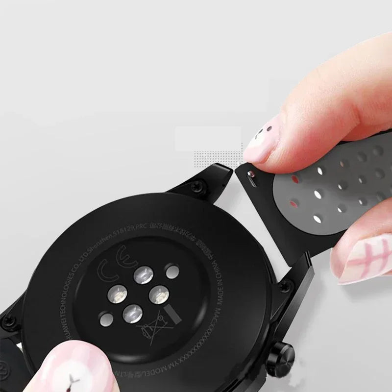 22mm 20mm watch Band for Samsung Galaxy Watch 7-6-5-pro-4-Classic/active 2 Silicone sport bracelet Huawei GT 4-3-2e-pro strap