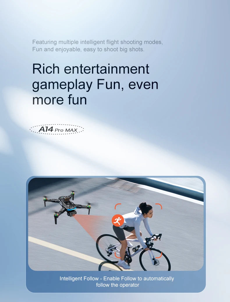 A14 PRO MAX Drone 8K Professional Camera Four-Axis Aerial Photography with Screen Remote Control 5000M 5G WIFI GPS FPV RC Dron