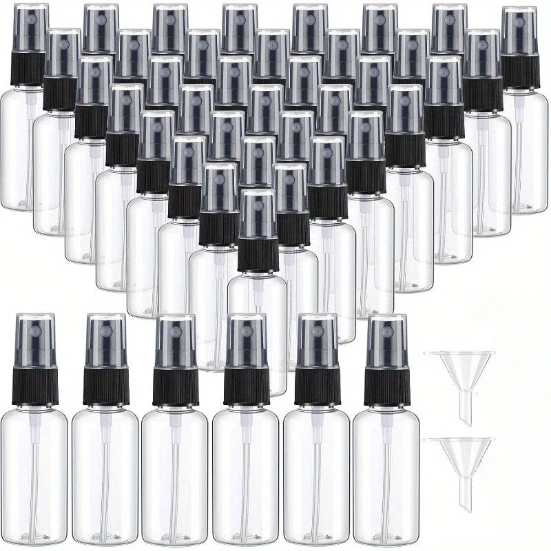 50PCS 10/20/30/50/60/100ml Refillable Empty Portable Clear Plastic Bottle Fine Mist Spray Alcohol Travel Perfume Atomizer Bottle