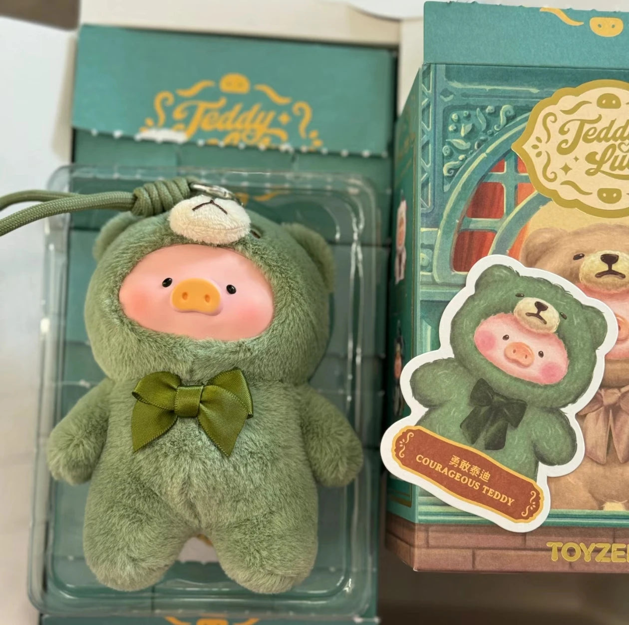 Toyzero  teddy Canned Pig Lulu Pig Blind Box Retro Teddy Toy Vinyl Plush Doll Pendant Doll School bag pendant Festival gifts