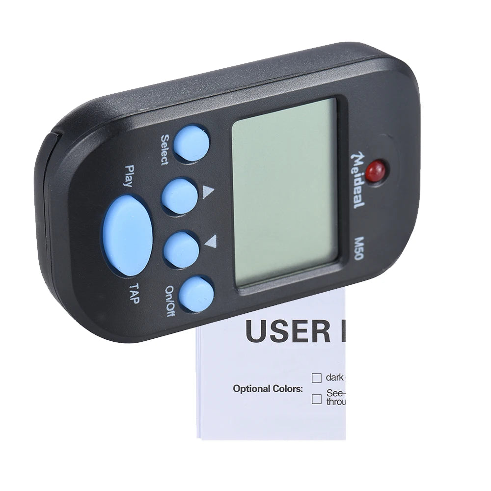 M50 Mini Metronome Professional Clip-on LCD Digital Rhythm Metronome for Guitar Violin Bass Stringed Instrument Accessories