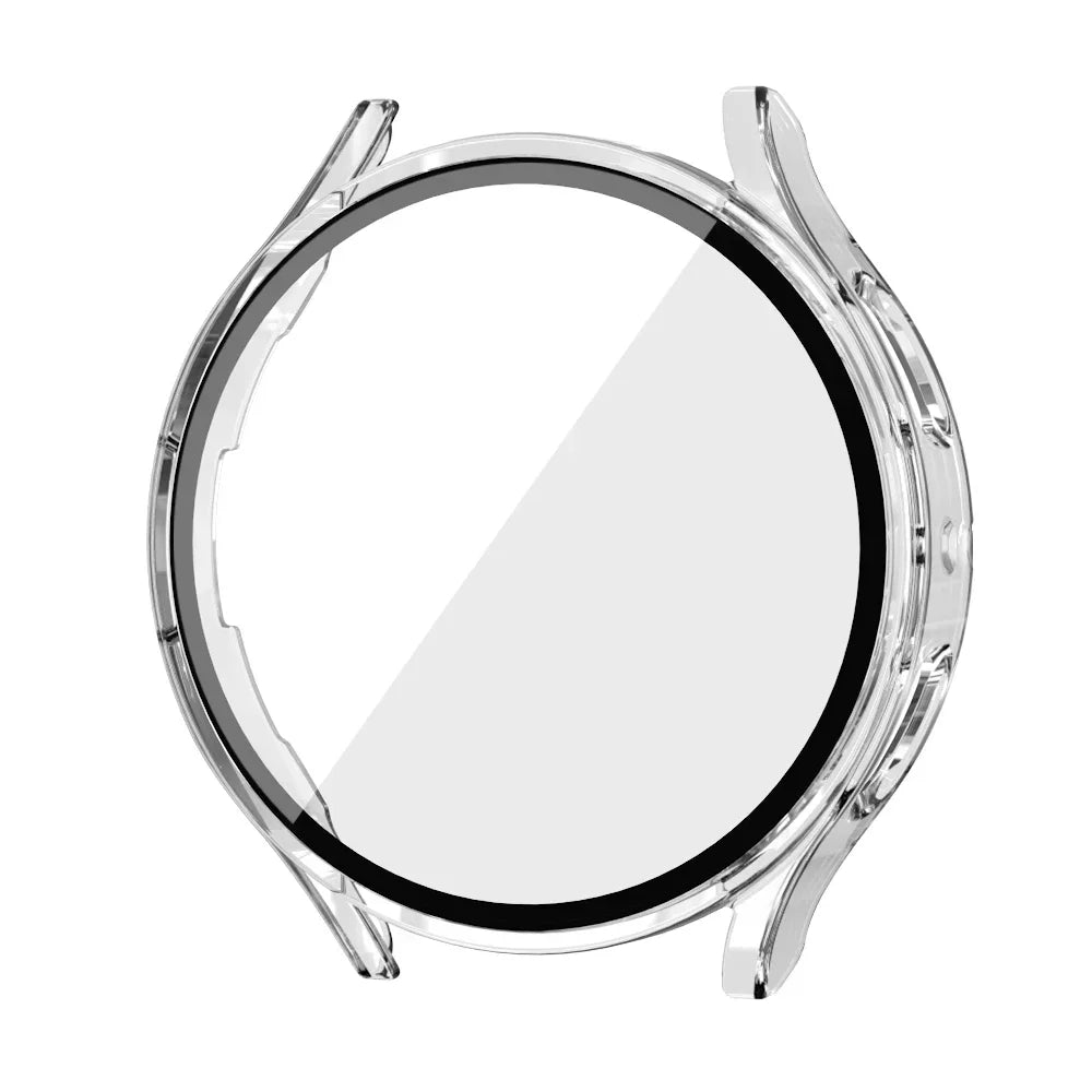 Tempered Glass+PC Cover for Samsung Galaxy Watch 4 5 6 44mm 40mm All Coverage Protective Bumper Case Galaxy Watch4 5 Accessories