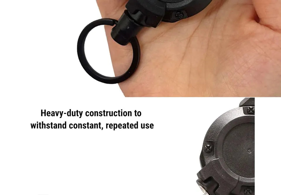 1PC New Outdoor Automatic Retractable Wire Rope Luya Anti-theft Tactical Keychain Telescopic Keychain Retractable Hook Tool