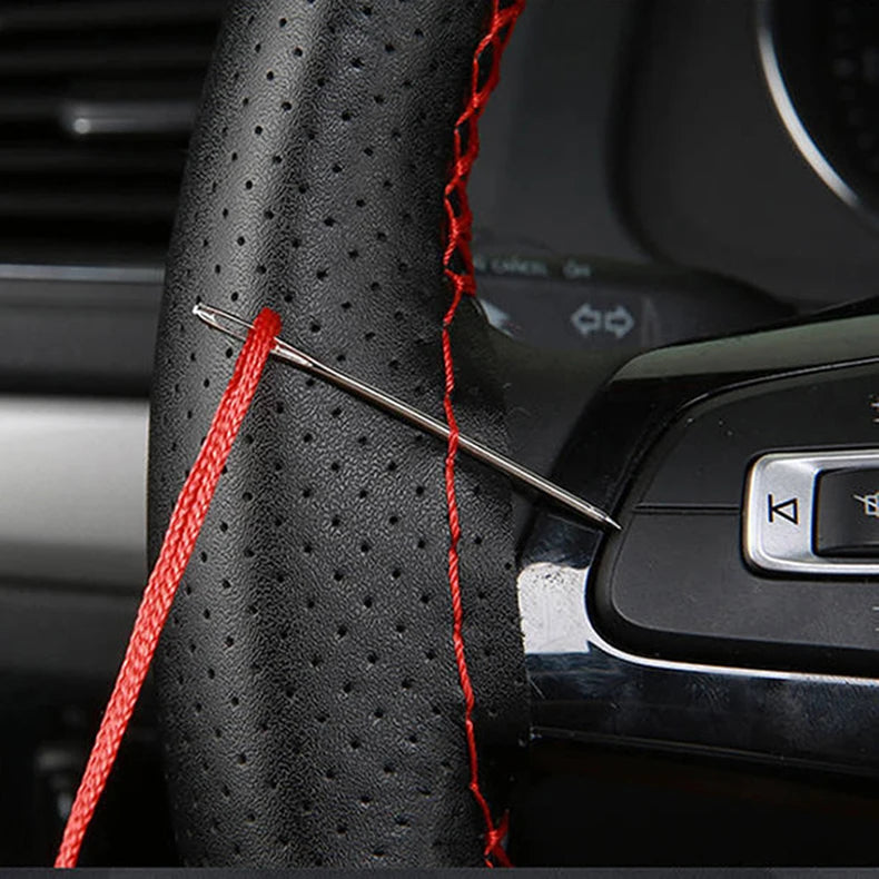 Car steering wheel cover Genuine Leather Hand stitching For Seat Leon Mk3 5F Ibiza 6j 6l 1P 1M Ateca Arona Cupra Formrentor