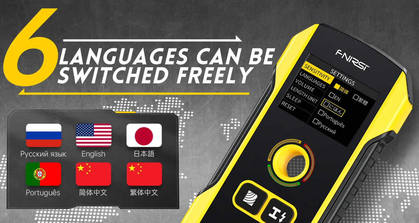 FNIRSI WD-02 Wall Detector Stud Finder New Design Positioning Hole TFT Display AC Live Cable Wires Metal Wood Stud Wall Scanner