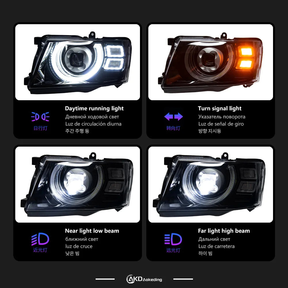 Car Lights for Patrol Y61 2005-2022 LED Auto Headlights Assembly Upgrade Defender Style Design Bifocal Lens Exterior Accessories