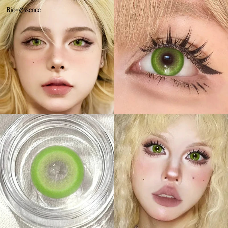 Contact Lenses for Halloween 2PCS Colored Contact Lenses Cosplay Purple Lenses 1Yearl Fashion Color Beauty Lenses Bio-essence