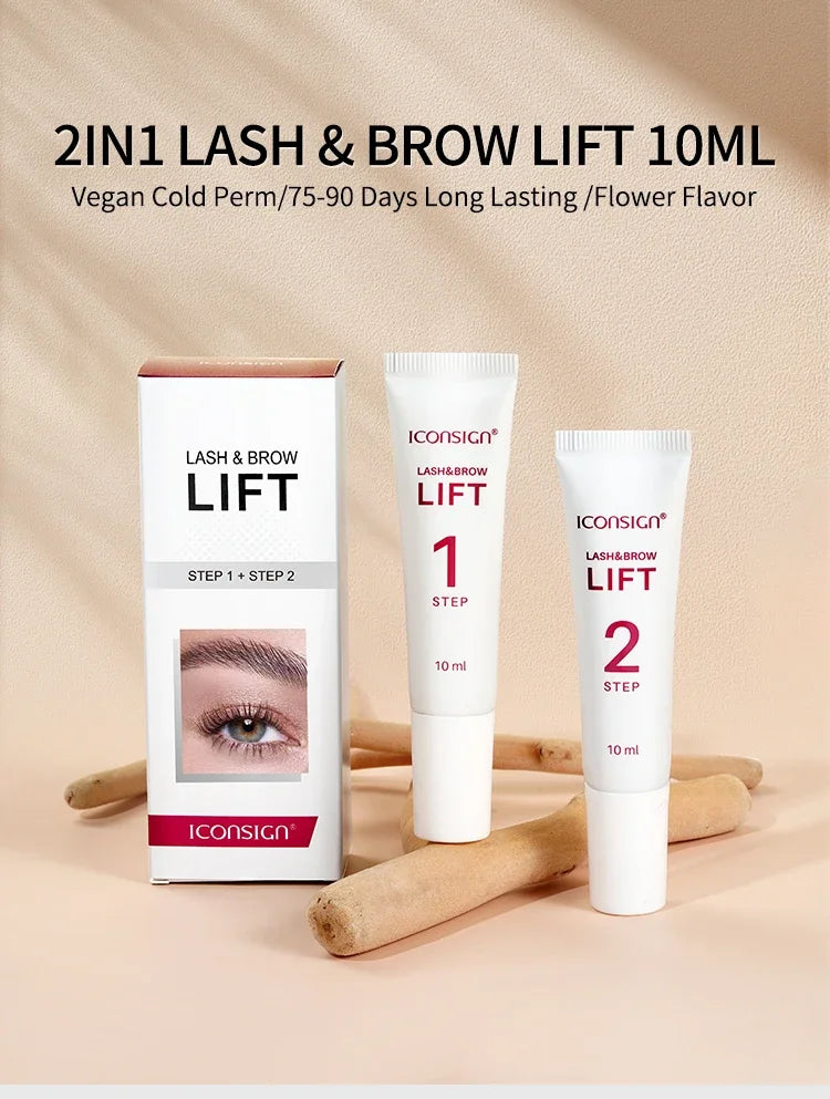 ICONSIGN 10ml Fix Perming Set Lash Eyebrow Lift Perm Fixation Tube Set Lotion 8-12 Minutes Lifting Eyes Makeup Tools