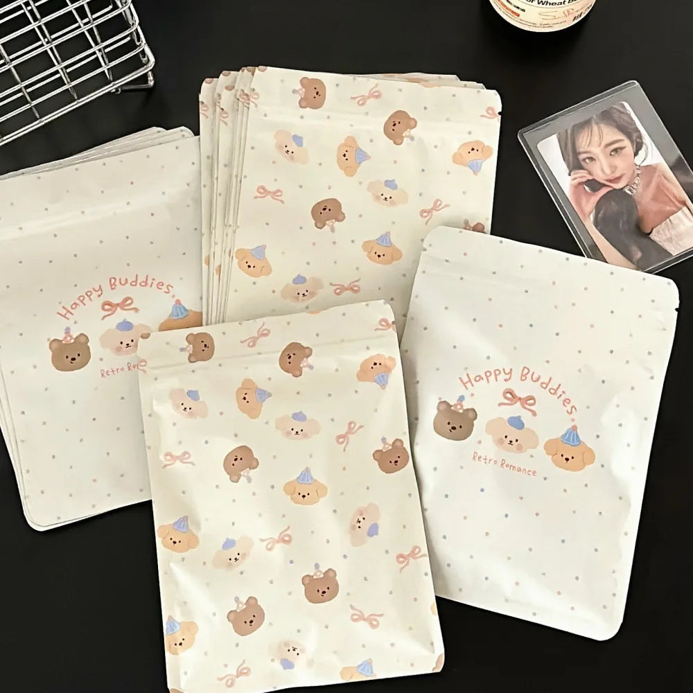 20 Pcs Cute Bear Self sealing Bag Packaging Bag Holiday Gift Packaging Sealed Bag